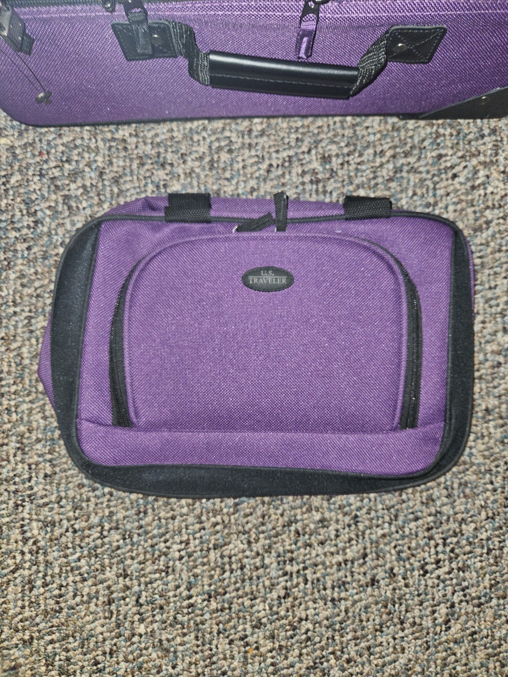U.S. Traveler US5600 Rio 21" Carry-On Upright Carry-On Travel Tote NWT Purple - Picture 2 of 12
